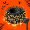 Solar String Lights for Halloween – Orange, 39.4ft, 120 LED, 8 Modes (Orange)